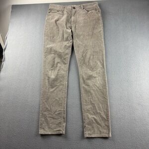 Faherty Pants Men's 34x32 Gray Corduroy Slim Organic Stretch Five Pocket Jeans